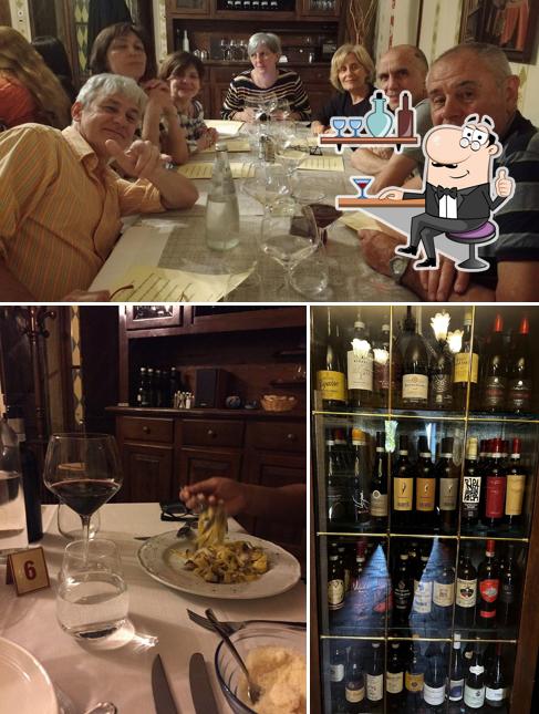 Gli interni di Osteria La Poiana