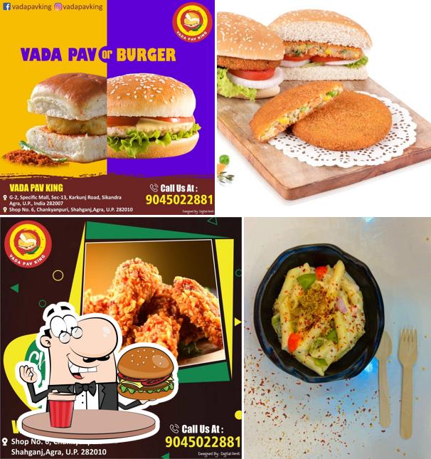 Hamburger at Vada Pav King