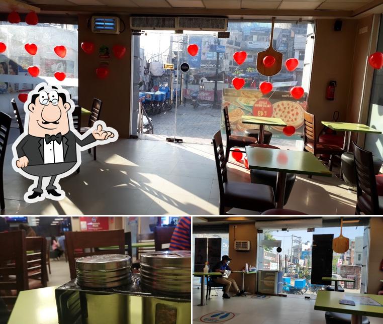 The interior of Domino's Pizza City Centre, Hoshiarpur