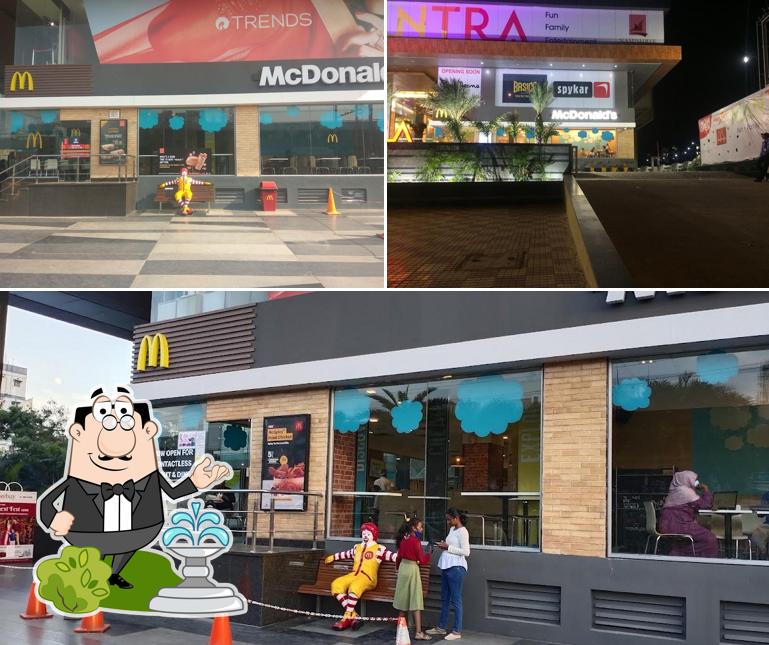 Enjoy the view at the outside area of McDonald's
