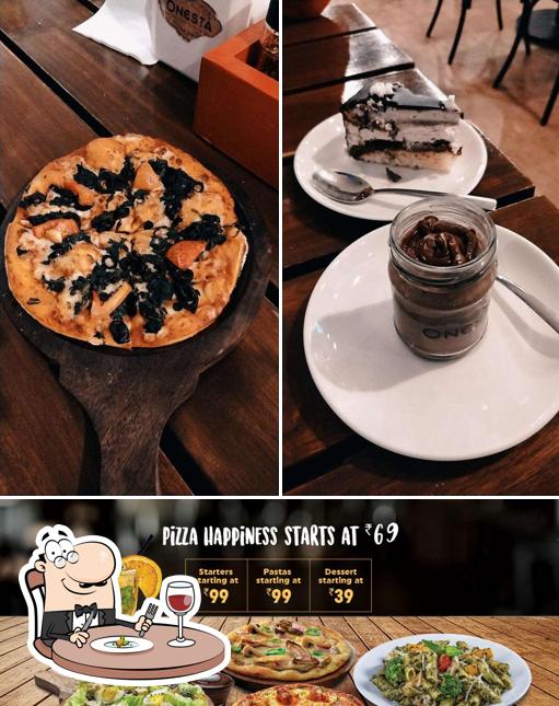 Among different things one can find food and interior at Onesta