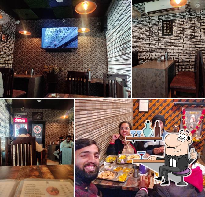 The interior of Chan Pardesi Pure Veg Dhaba