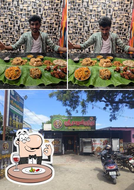 The photo of Hotel Shree Raajavirundhu’s food and exterior