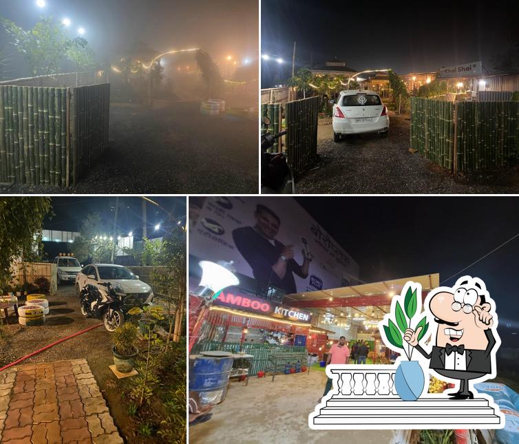 You can get some fresh air outside The Bamboo Cafe & Restro