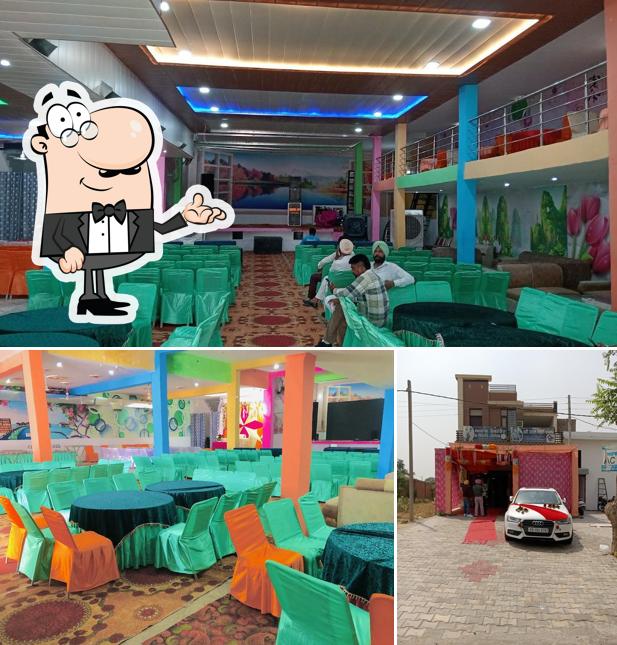Take a look at the image depicting interior and exterior at Akash restaurant