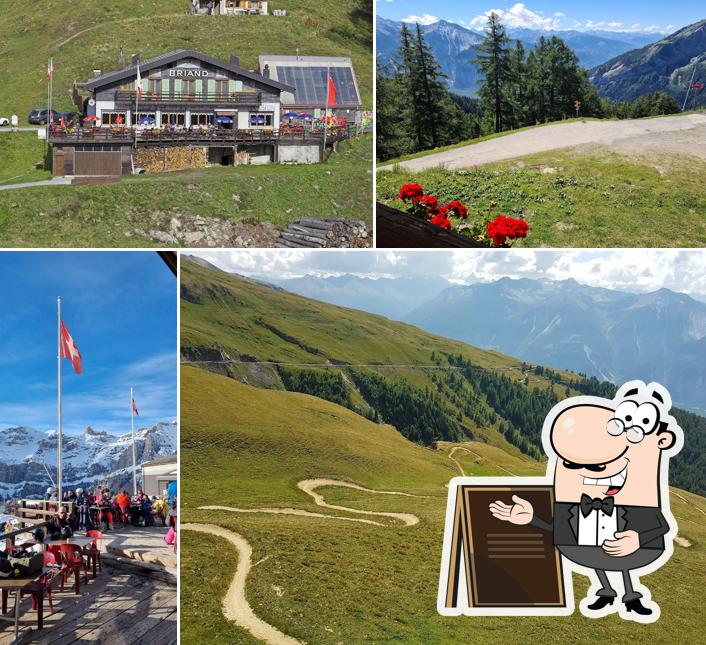 Puoi goderti l'aria fresca da seduto all'esterno di Briand