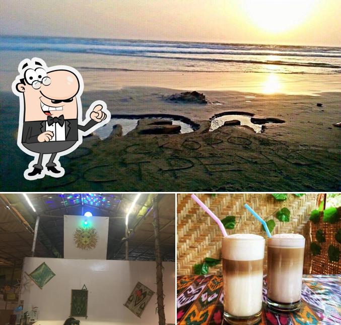 The restaurant's exterior and beverage