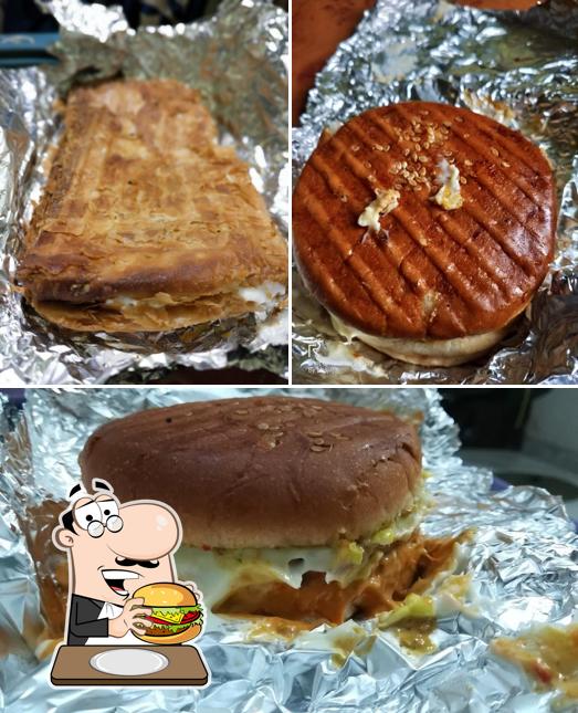 Get a burger at Jai Ambe burger centre
