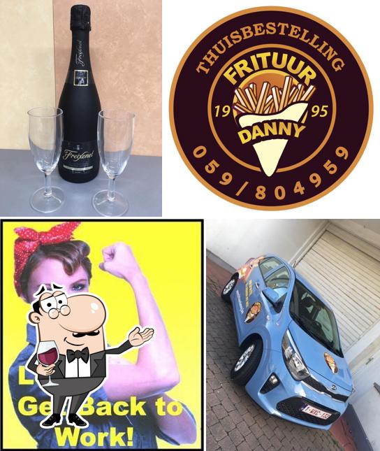 Il est fort sympathique de profiter d'un verre de vin à Frituur Danny