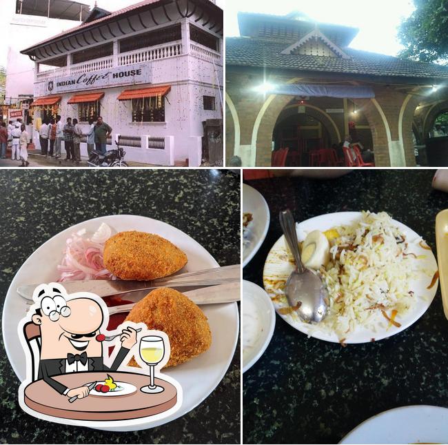 The image of Indian Coffee House’s food and exterior