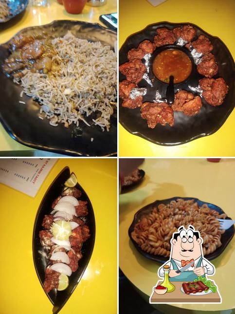 Order meat dishes at 16 candle cafe