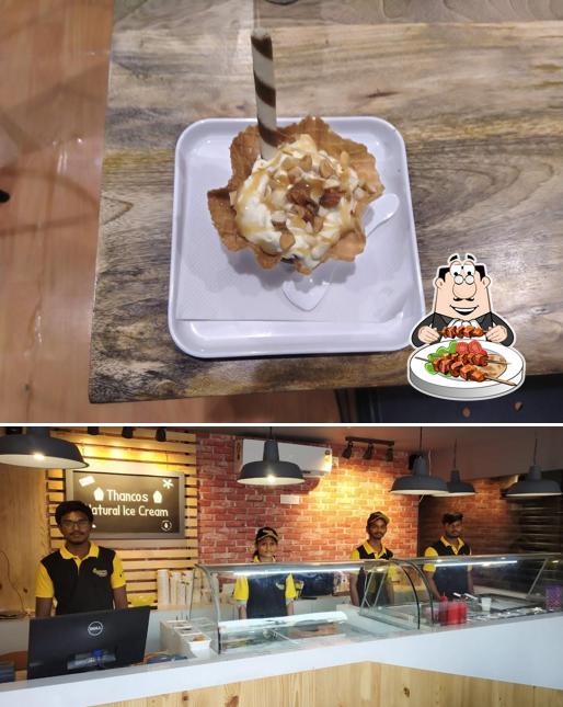 Food at Thanco's Natural Ice Cream