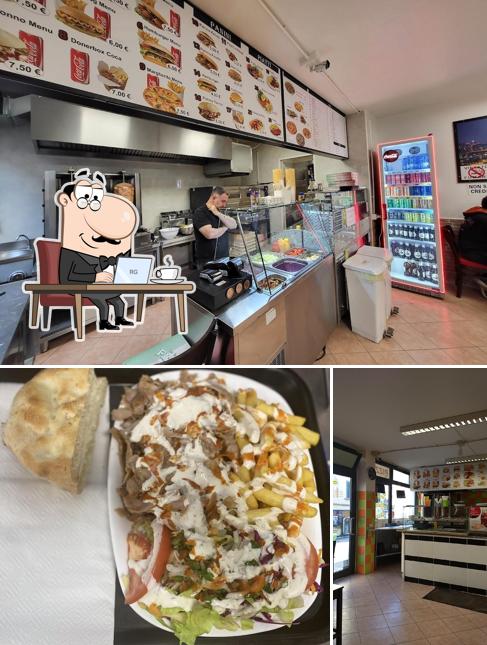 Tra le diverse cose da Zeyno Kebap si possono trovare la interni e cibo