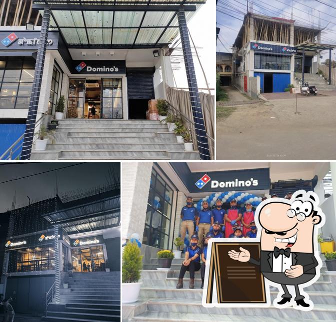 The exterior of Domino's pizza