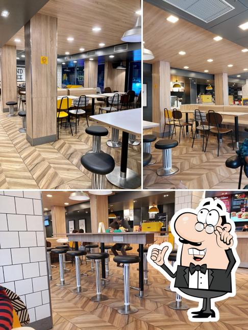 Take a seat at one of the tables at McDonald's
