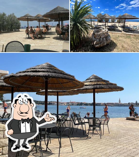Gli interni di Beach bar Luft