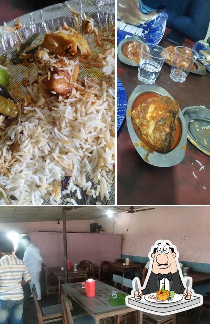 This is the picture depicting food and interior at Ramarao Hotel