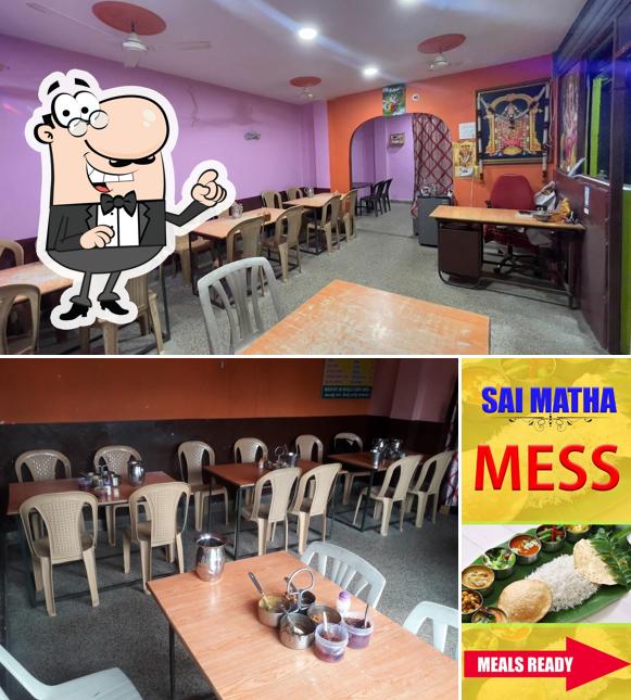 The interior of Sai Matha Mess