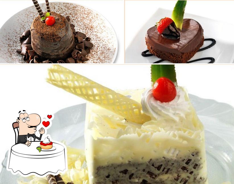The Cake World serves a variety of desserts