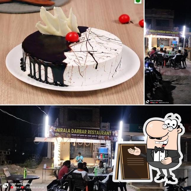 The picture of V nirala Darbar resturant’s exterior and food