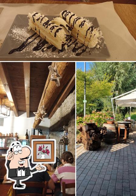 La interni e cibo del ristorante