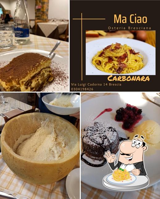 Spaghetti alla carbonara al Ristorante Osteria Bresciana Ma Ciao