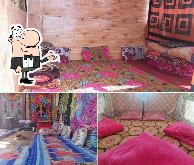 The interior of Magical tribe cafe malana
