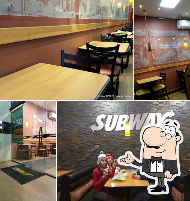 Veja imagens do interior do Subway Bonito