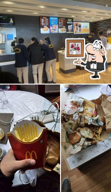 Mcdonald's is distinguished by interior and food