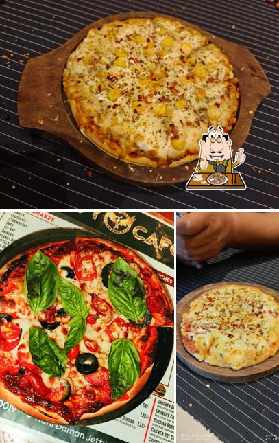 Get pizza at Jetty Cafe