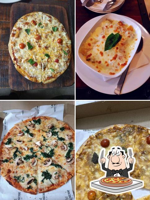Get pizza at Vintage Machine
