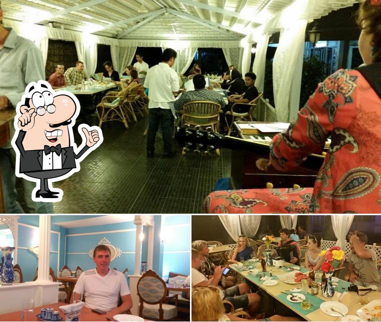 The interior of Winter Palace. Russian restaurant