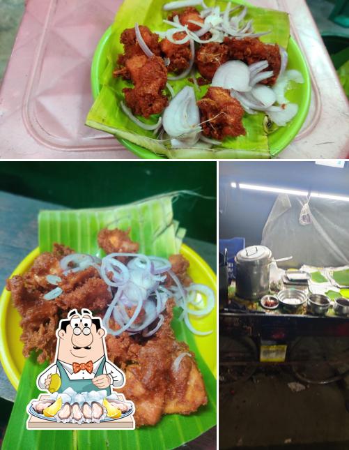 Oysters at Basha chilli stall பாஷா சிக்கன் 65 கடை
