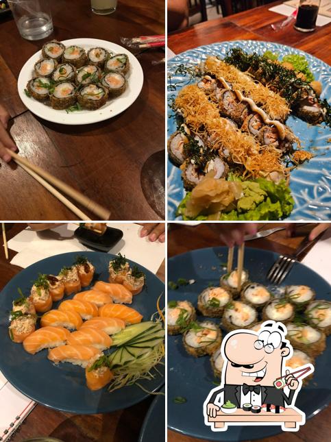 Experimente diferentes opções de sushi