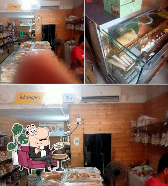 The interior of Sharma Bakery
