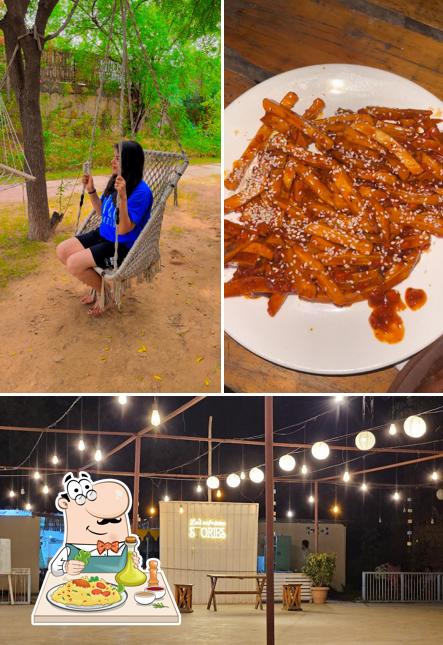 The photo of Stories- The Organic Farm Cafe ( a unit of Little Things Hospitality Pvt. Ltd.)’s food and interior