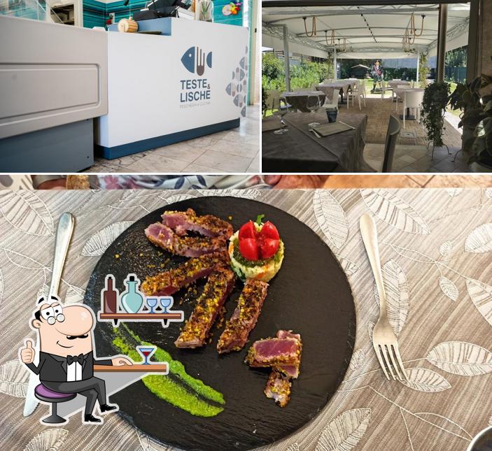 Gli interni di Teste & Lische - Pescheria e cucina