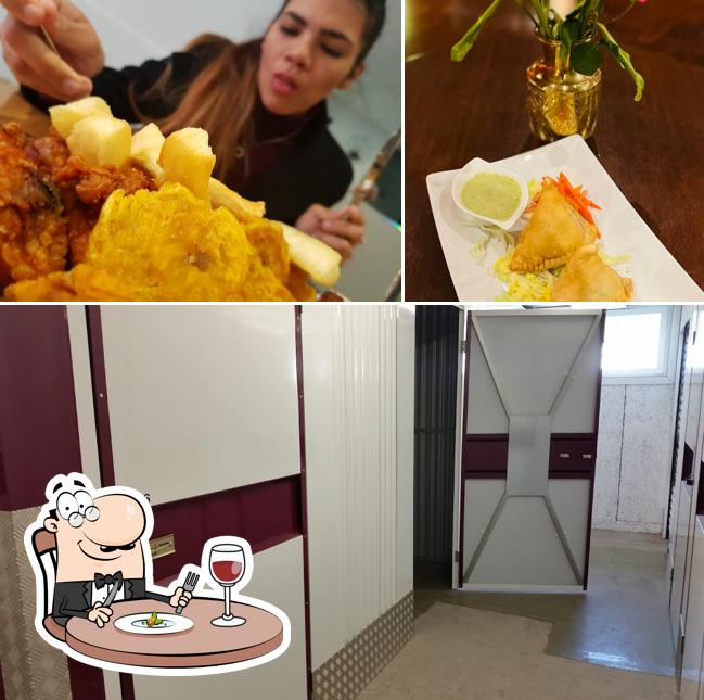 La cibo e interni del ristorante
