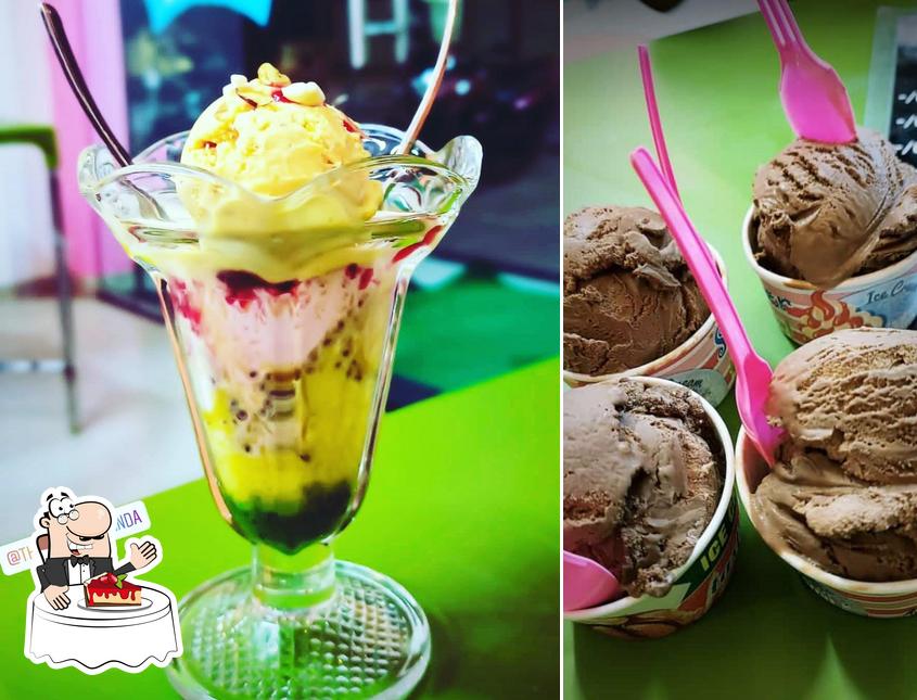 Th Frozzen Panda provides a variety of sweet dishes