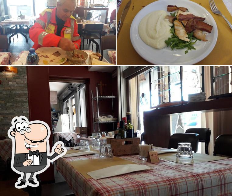 Tra le diverse cose da Bar Trattoria Piripicchio si possono trovare la interni e cibo