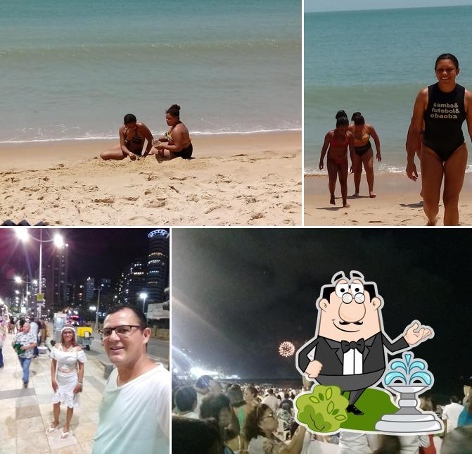 Você pode espairecer no na área externa do Barraca do Brasil