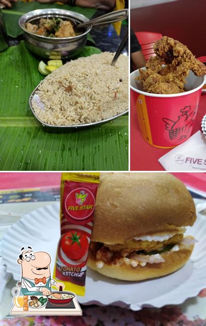 Fried rice at Five Star Chicken Tilak Nagara main road Dargha complex Shimoga