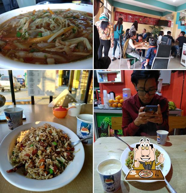 Get pizza at Holiday Cafe