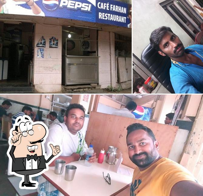 Among different things one can find interior and exterior at Cafe Farhan