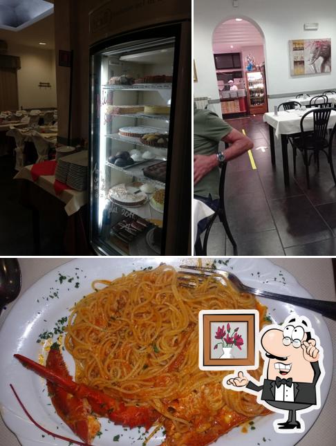 Tra le diverse cose da Ristorante Pizzeria Pellicano si possono trovare la interni e cibo