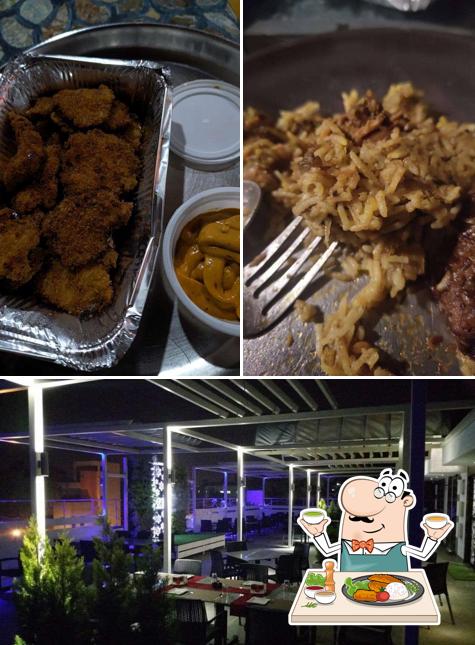 This is the picture depicting food and interior at 21st Century Restaurant