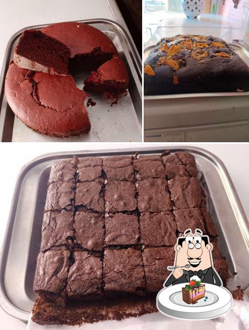 Chocolate cake at Blend and Bite