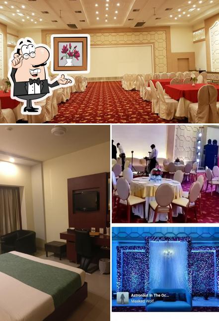 The interior of Hotel Swarn Towers