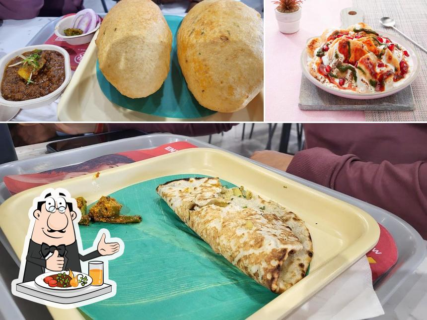 Among different things one can find food and beverage at Haldiram’s - Elan Miracle Mall