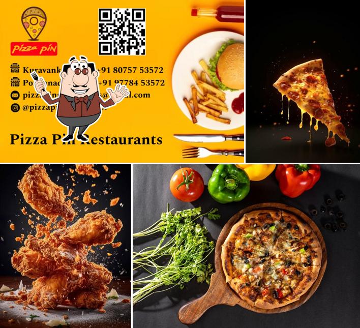 Food at Pizza Pin Restaurant